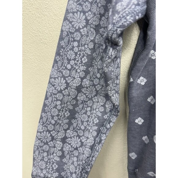 Aerie Floral Crewneck Pullover Sweatshirt Size Small Lightweight Soft Distressed - Picture 5 of 10